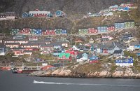 DSC 5887  Boat, Houses and Hillside, Qaqortoq