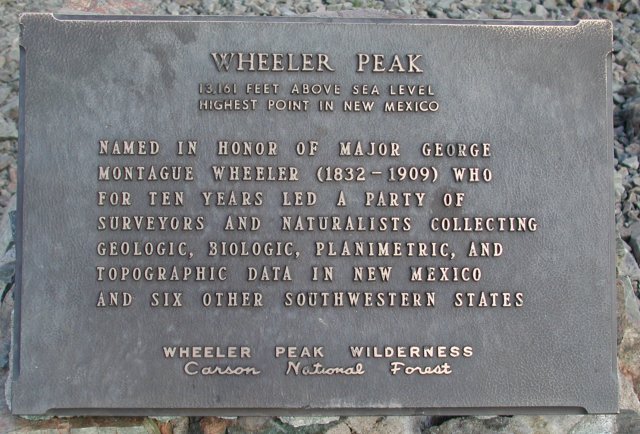 NM Summit Marker Plaque