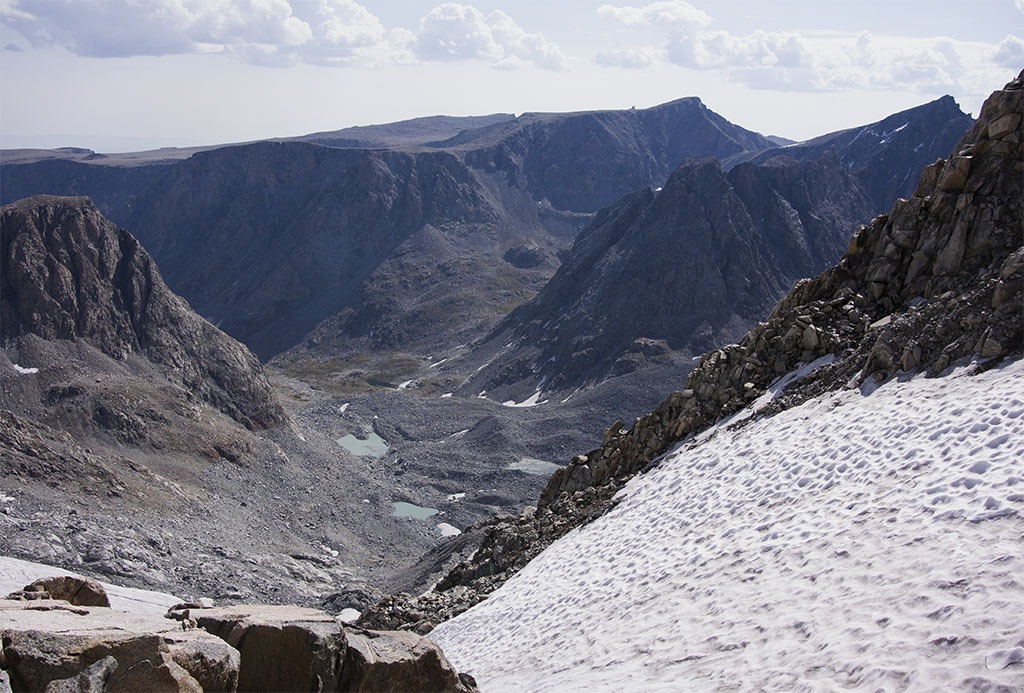 View from the top of the Gooseneck Glacier