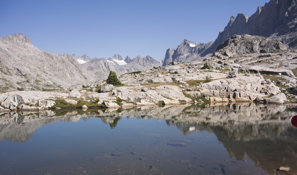 Passing a Tarn along the Trail