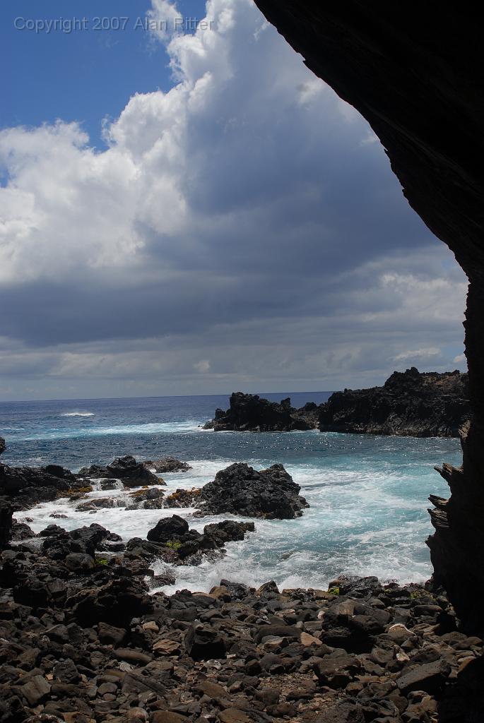 Slide_039.jpg - View from the Lava Tube at Ana Kai Tangata