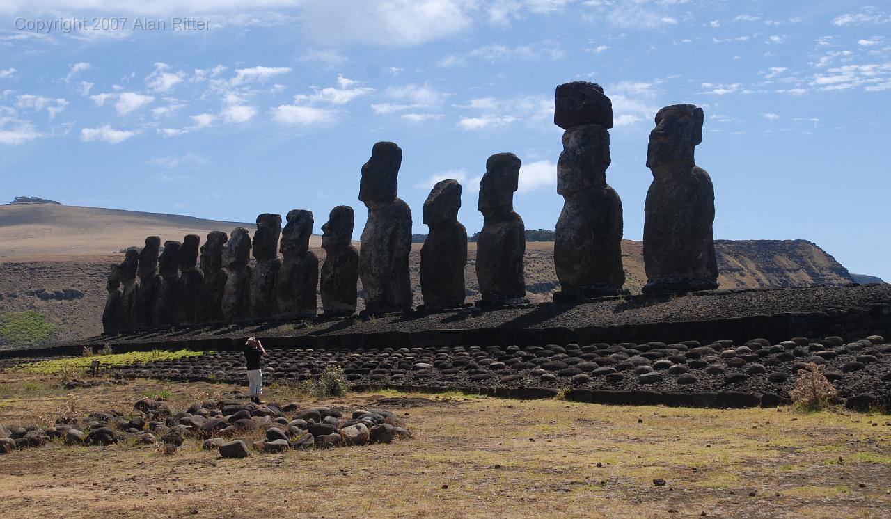 Slide_096.jpg - Re-erected Moai at Ahu Tongariki